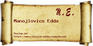 Manojlovics Edda névjegykártya